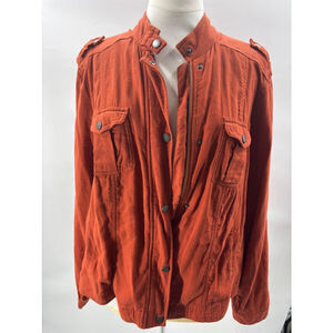 Women's Torrid lightweight gaze utility Jacket Size 1 Burnt Orange